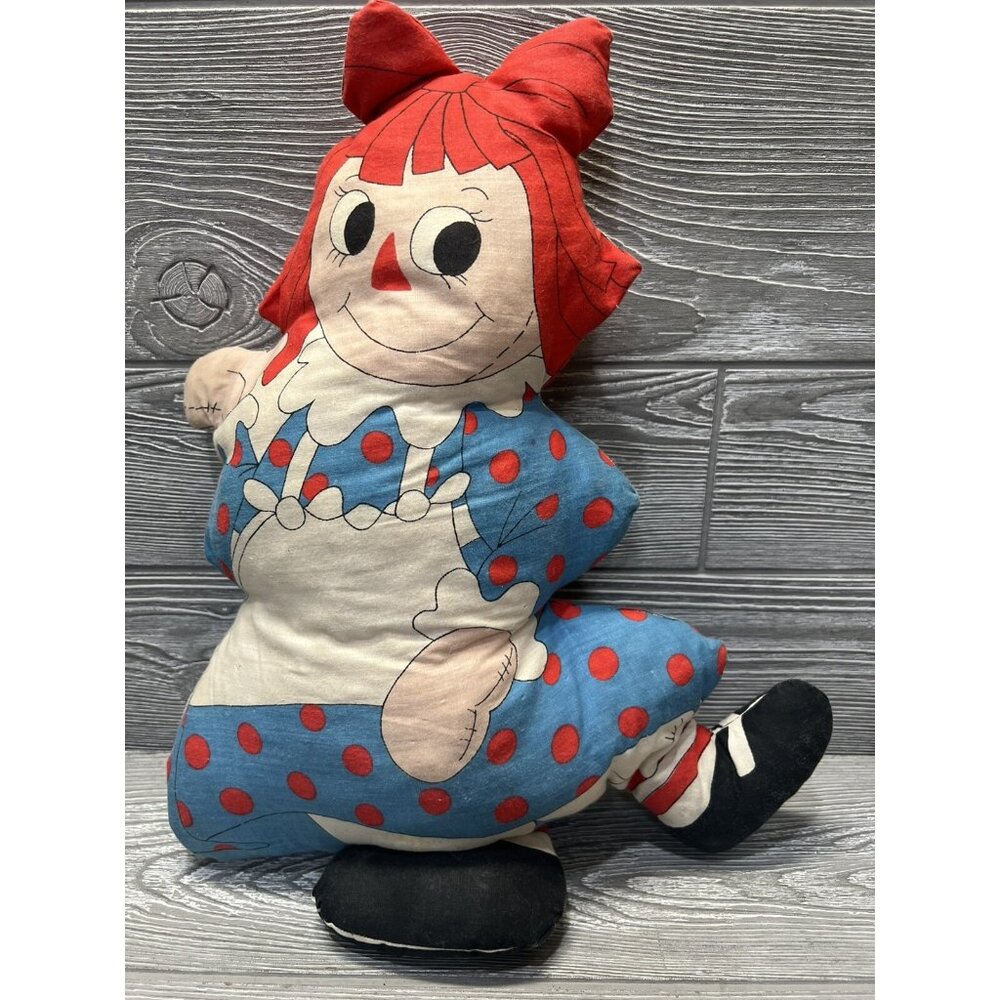 Vintage Raggedy Ann Doll Plush Sew and Stuff Pillow 17” Bobbs Merrill 1978